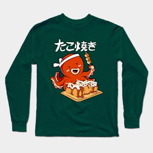 Kawaii Cute Takoyaki Long Sleeve T-Shirt